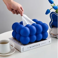 creative ball shape tissue box home living room coffee table decoration storage box light luxury ceramic tissue storage box