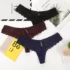 4Pcs/Set Women Girl's Panties Lace Brazilian Solid Color Underwear Comfortable Underpants 3