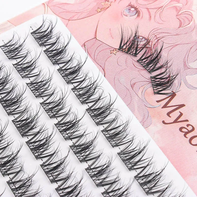 5D накладные ресницы натуральные кластеры мягкие керлинговые пушистые норковые