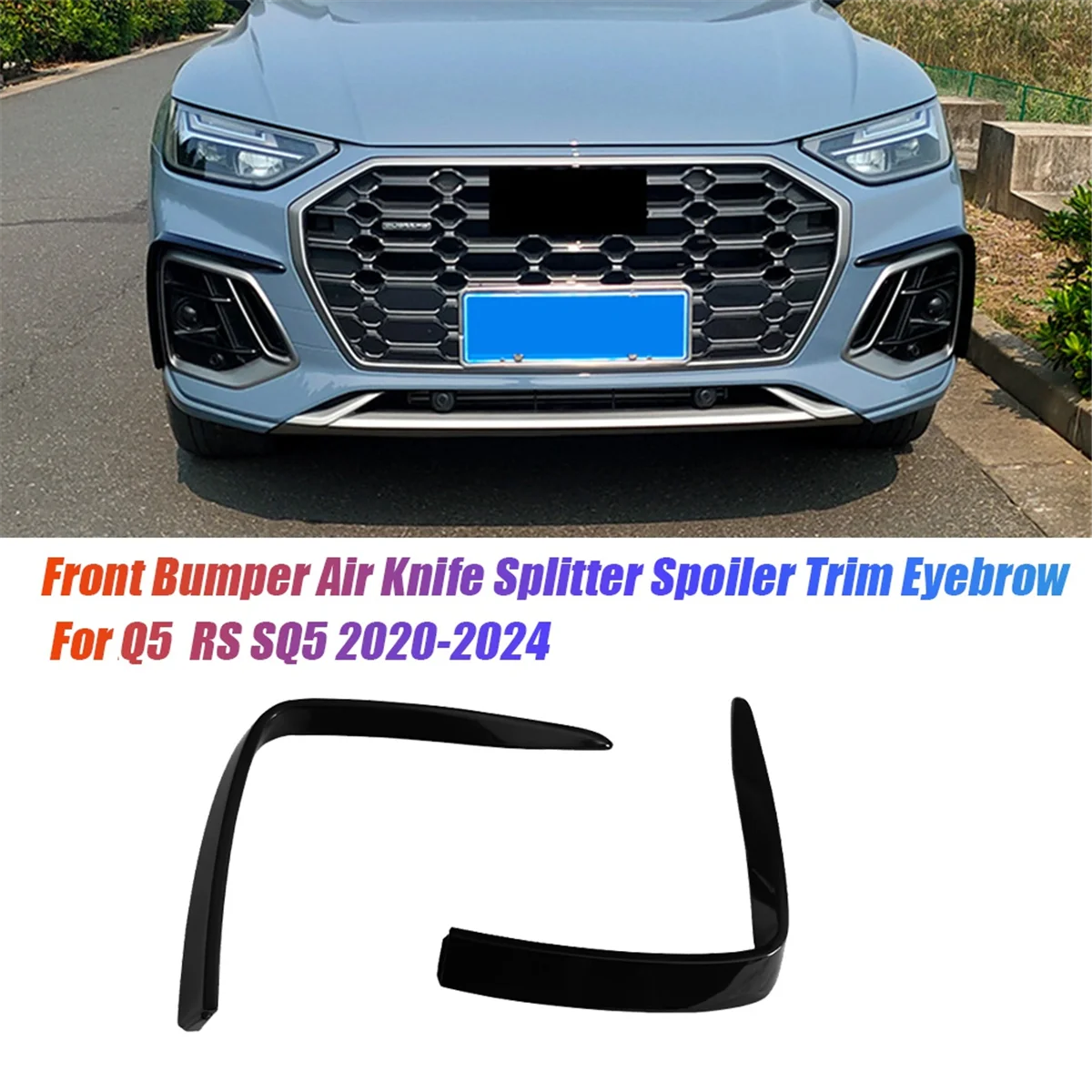 1 пара передний бампер воздушный нож отделка противотуманная лампа для Audi Q5 RS SQ5