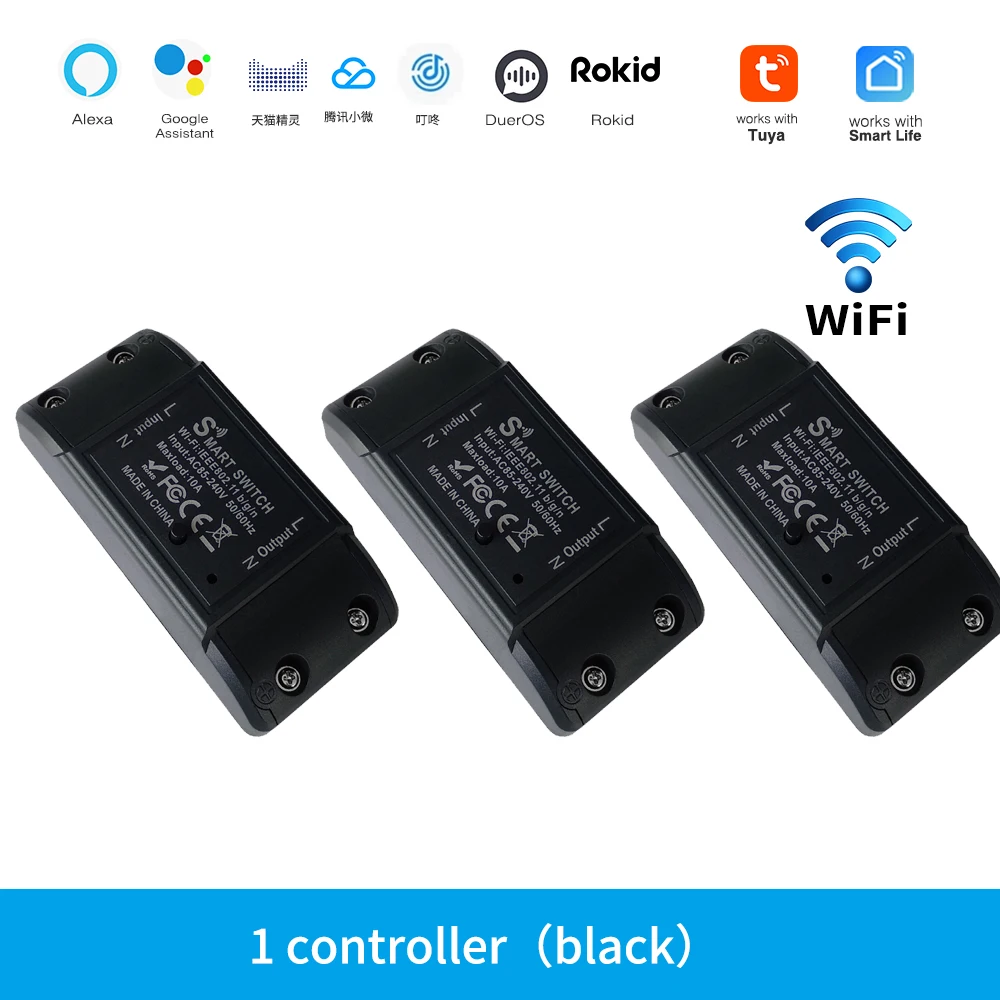 Умный выключатель Tuya с Wi-Fi устройство для автоматизации дома 10 А реле