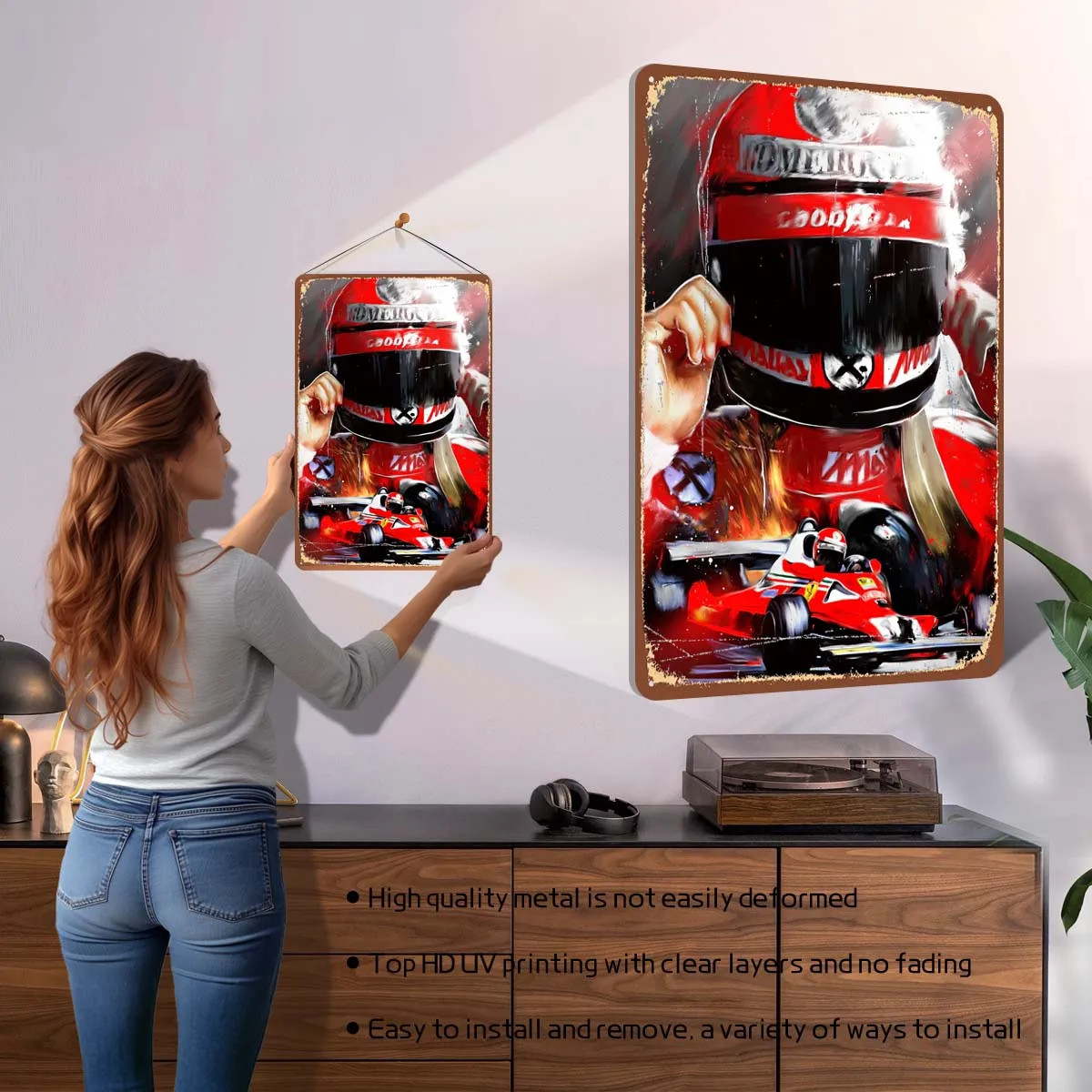 Плакаты Niki Lauda Racer F1 гоночные металлические знаки украшение для спальни жестяные