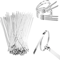 Металлические стяжки-хомуты, 100 шт#3