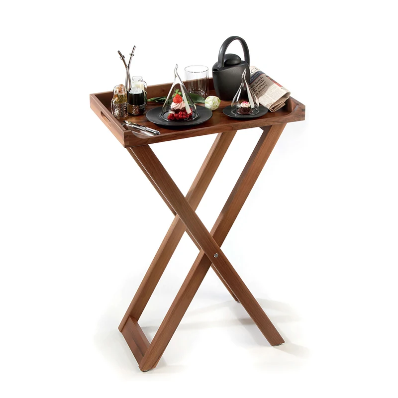 

X-shaped folding wooden display shelf wedding hotel restaurant special hotel restaurant room service tray