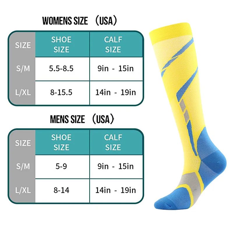 Dropshipping Compression Socks Women Men Knee High Sports Socks for Running Marathon Cycling Edema Diabetes Varicose Veins Socks