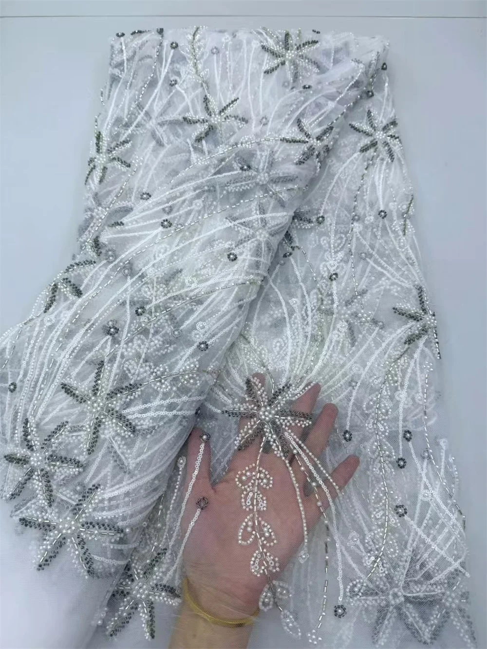 Белое новейшее элегантное платье лучшего качества темно-синее роскошное