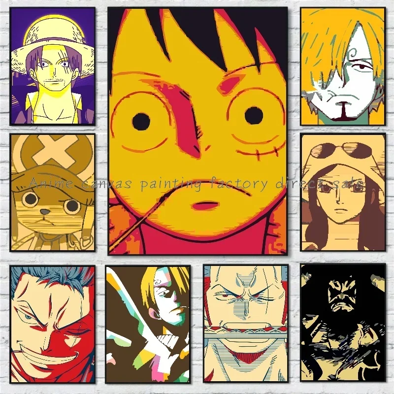 Классический аниме цельный Декор для комнаты бара кафе печать высокой четкости