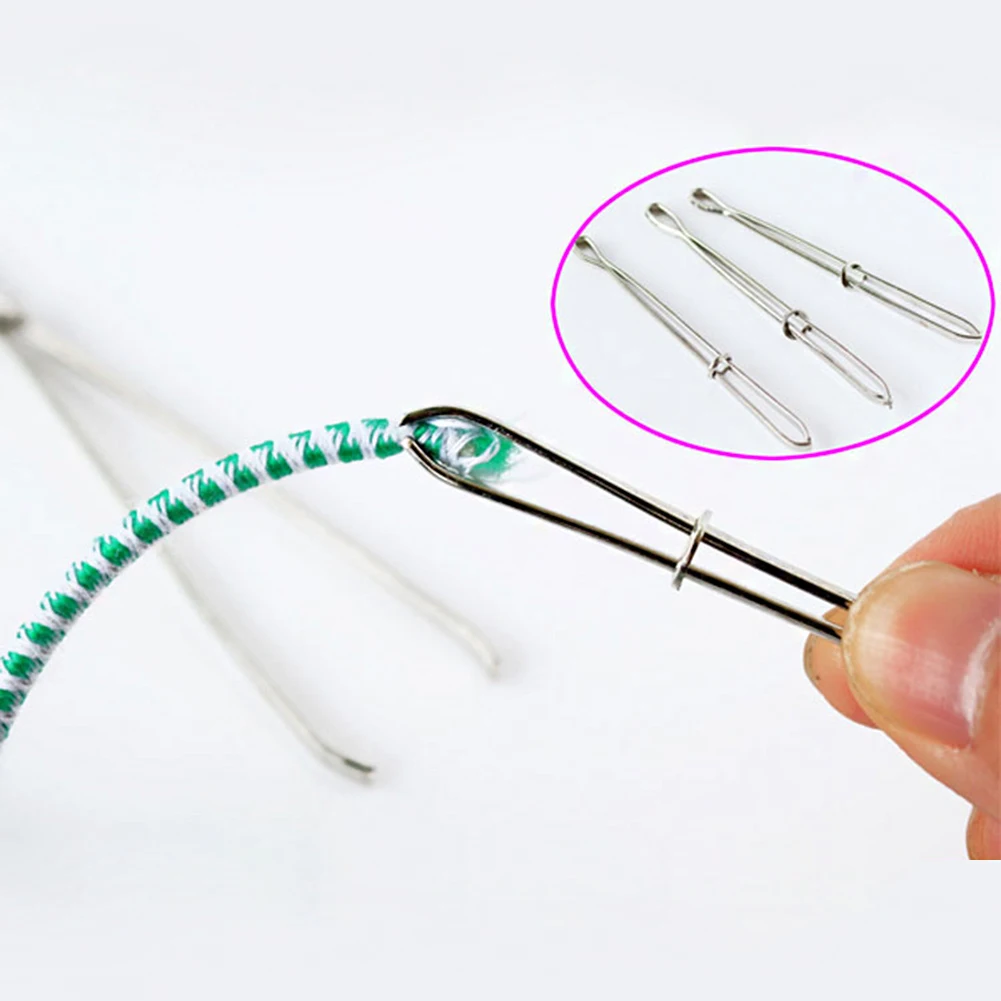 

1pcs High Quality Garment Clips Sewing DIY Tools Elastic Band Tape Punch Cross Stitch Threader Wear Elastic Clamp (Wear Rope)