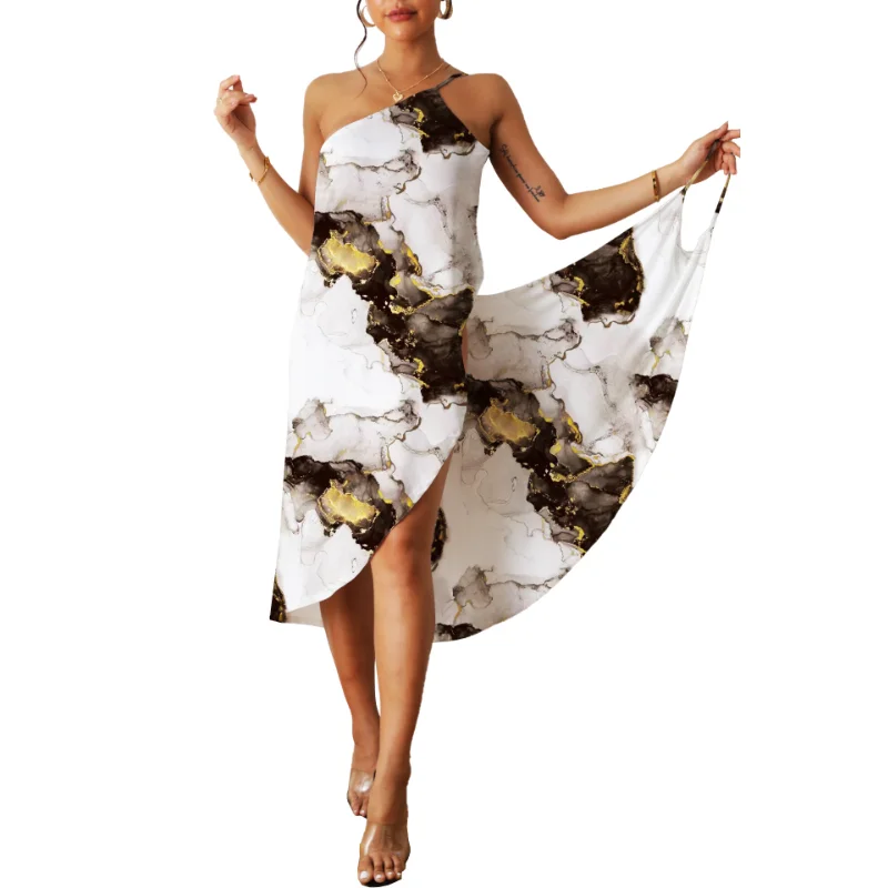

Swimsuits Womens 2023 New Print Flower Sexy Beach Skirt Swimsuit Slip Dress Women's Shawl Beach Wear Clothes Lady Cover Ups