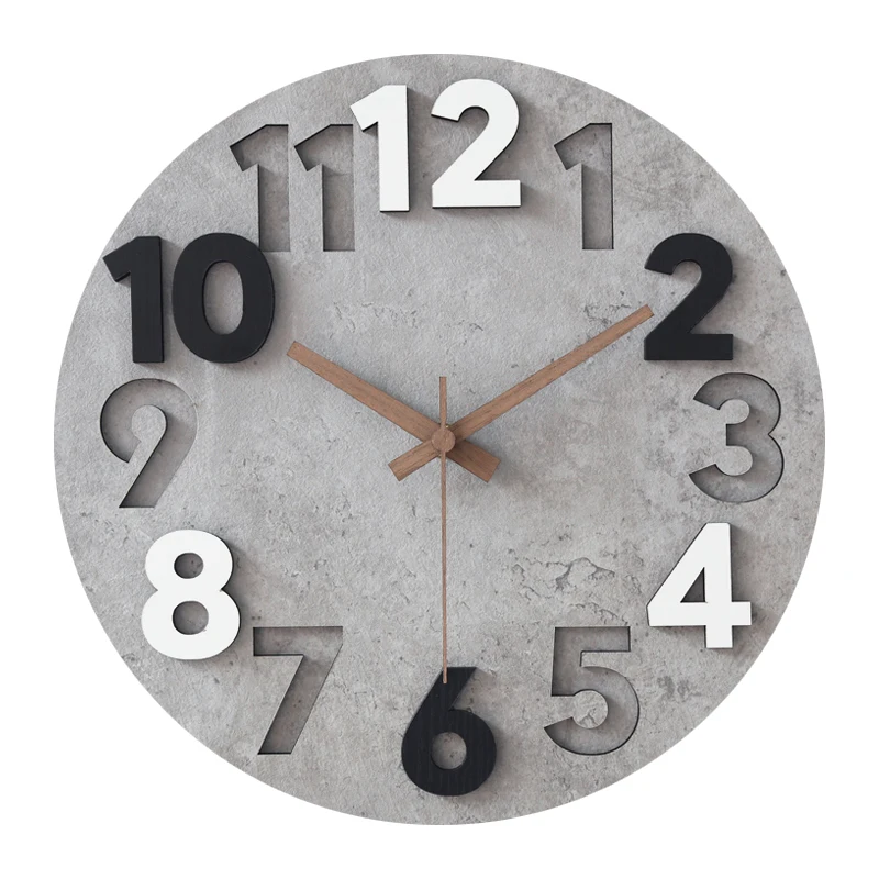 Reloj de pared 3d moderno, mecanismo de madera, arte silencioso, relojes de...