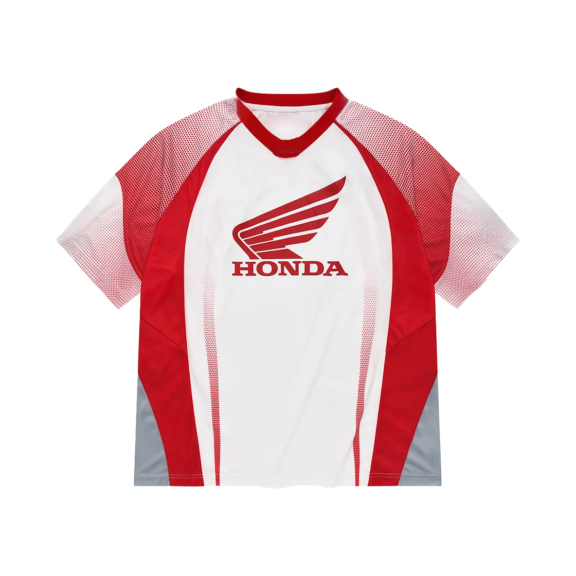 Фото Мужская летняя футболка Honda HRC Motorcycle Racing, дышащая хлопковая спортивная футболка с короткими рукавами для городских райдеров и байкеров, занимающихся активным отдыхом на природе №2