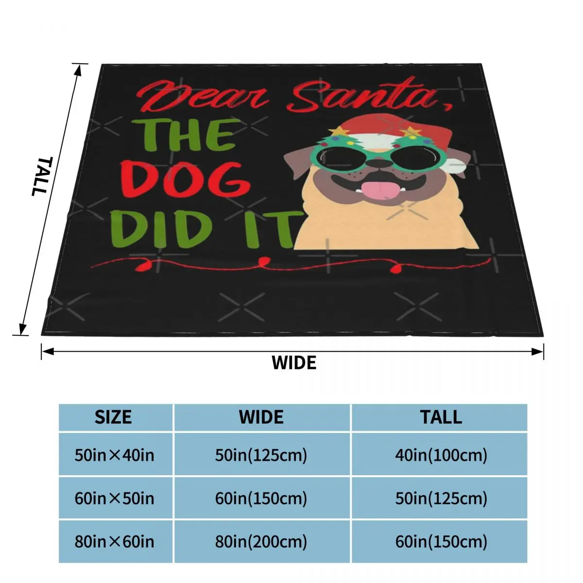 Манта с капюшоном для кемпинга принтом Санта-Клауса собаки пляжа