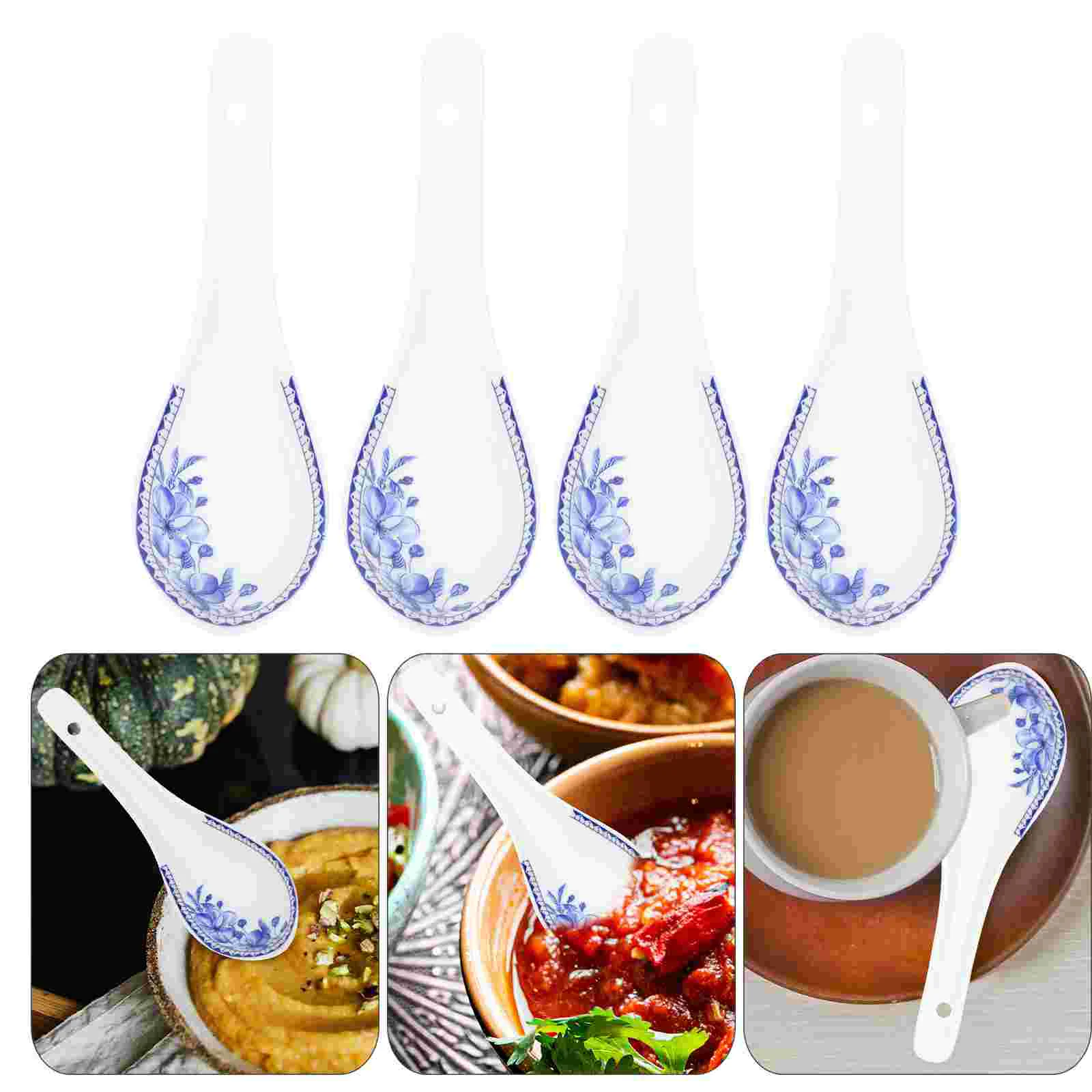 

4 шт., керамические ложки для приправ