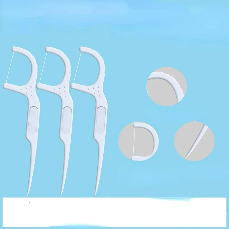 

100Pcs Dental Floss Flosser Picks Toothpicks Teeth Stick Tooth Cleaning Interdental Brush Dental Floss Pick Oral Hygiene Care