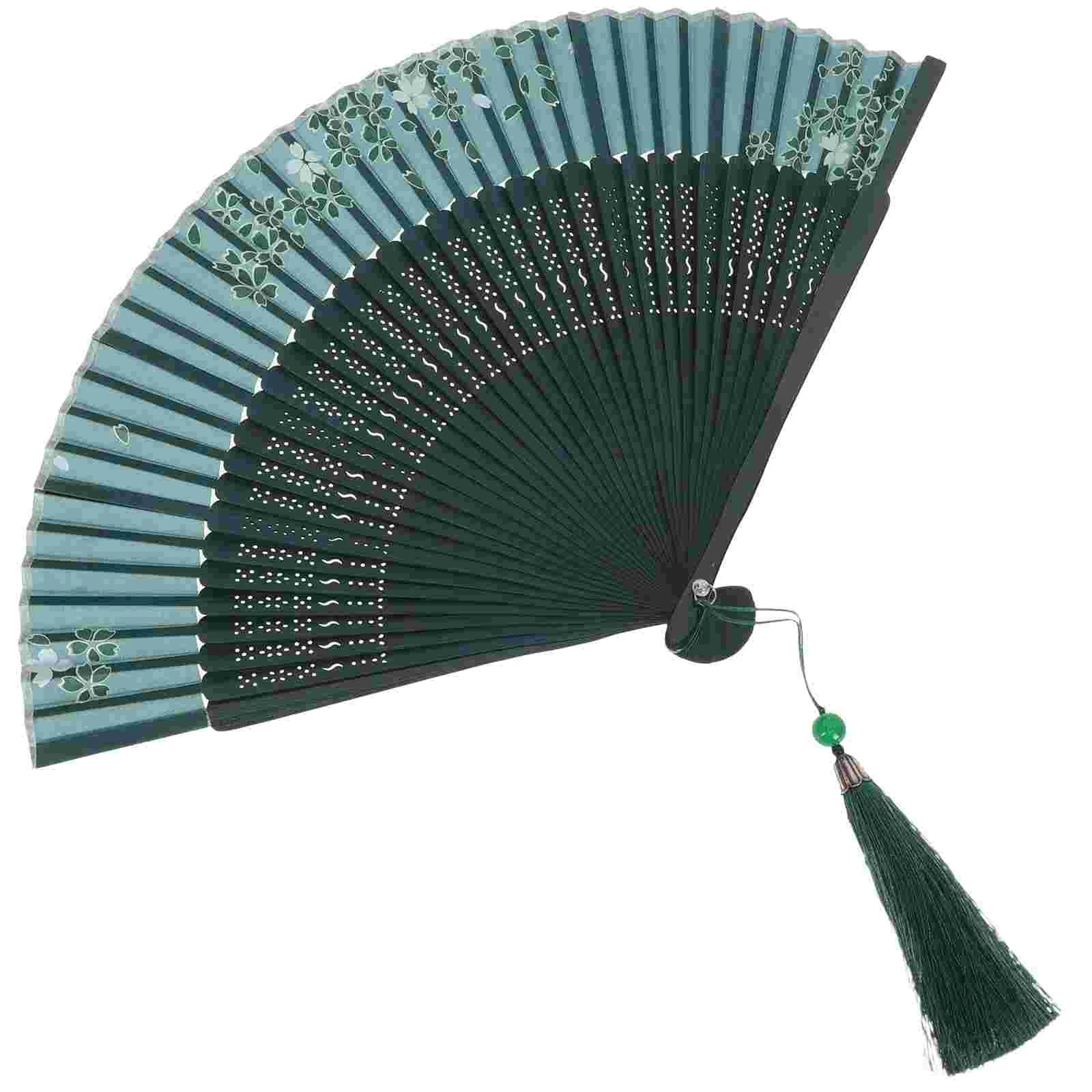 

Fan Folding Hand Fans Chinese Decorative Held Vintage Handheld Bamboo Japanese Foldable Silk Oriental Wedding Fold Up Lace Women