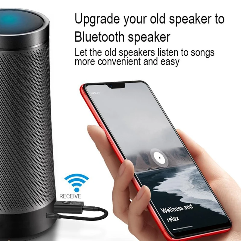 Bluetooth адаптер BT5.0 беспроводной аудио USB-ключ для компьютера телефона