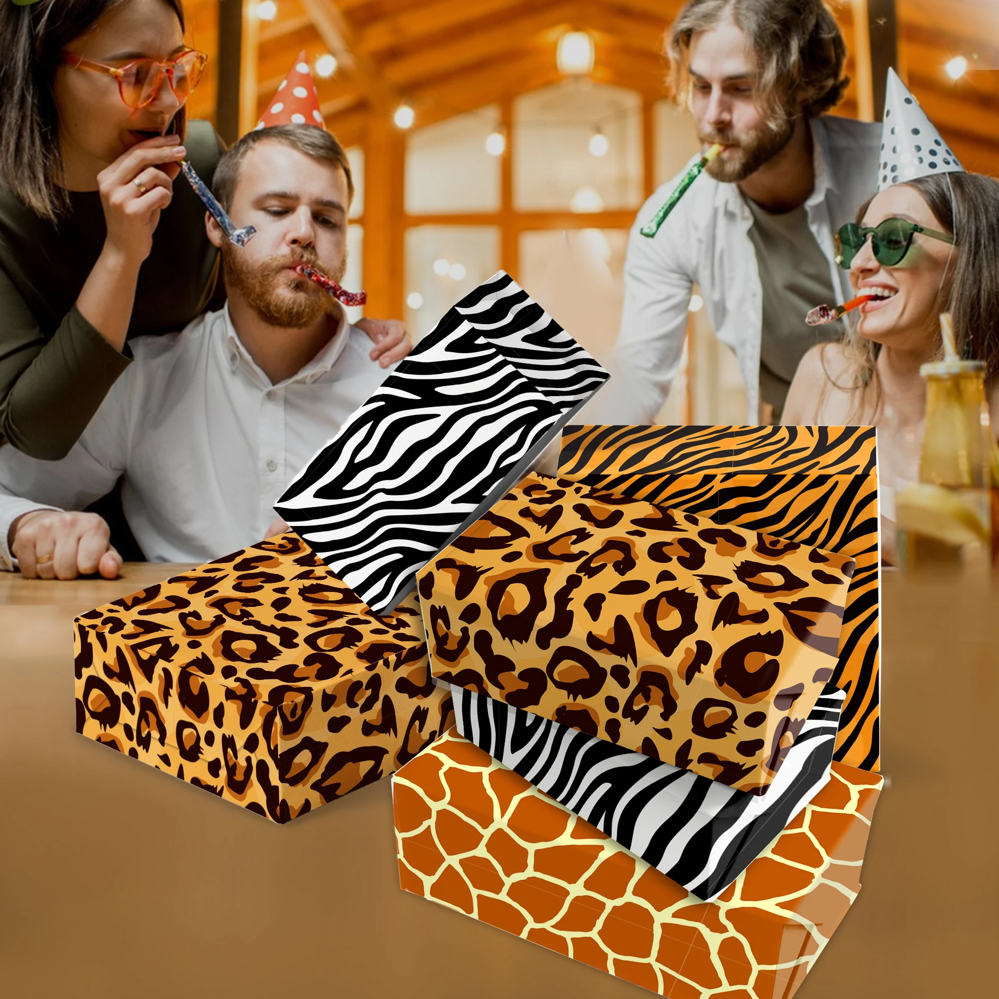 Бумага для упаковки подарков &quotДжунгли&quot набор из 12 листов