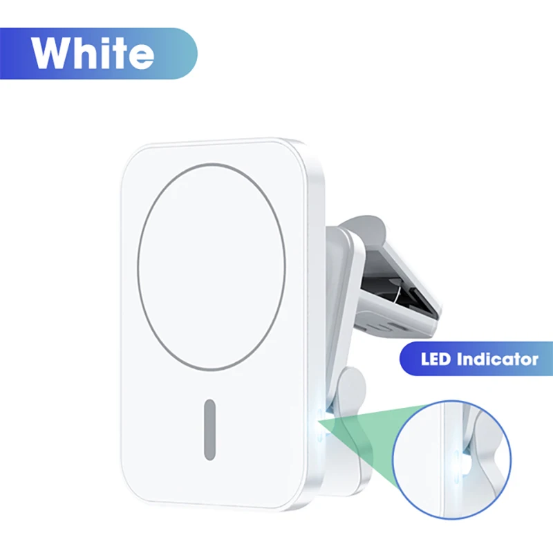 

15W Qi Macsafe Magnetic Wireless Charger Holder for iPhone 12 Mini Pro Max Fast Charging Mount Wireless Adapter Car Phone Stand