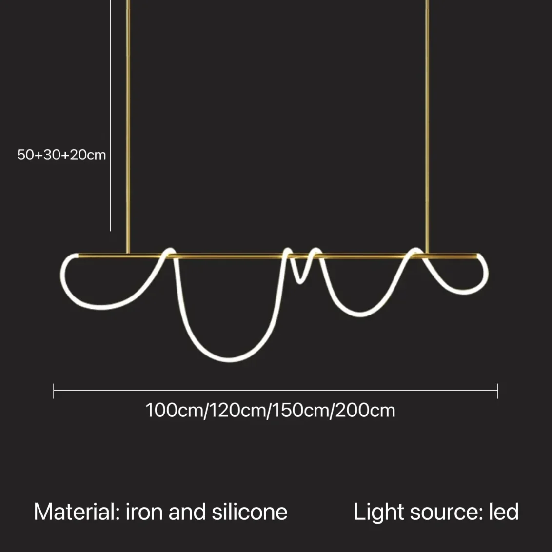 

Подвесной светильник LED черный/золотой