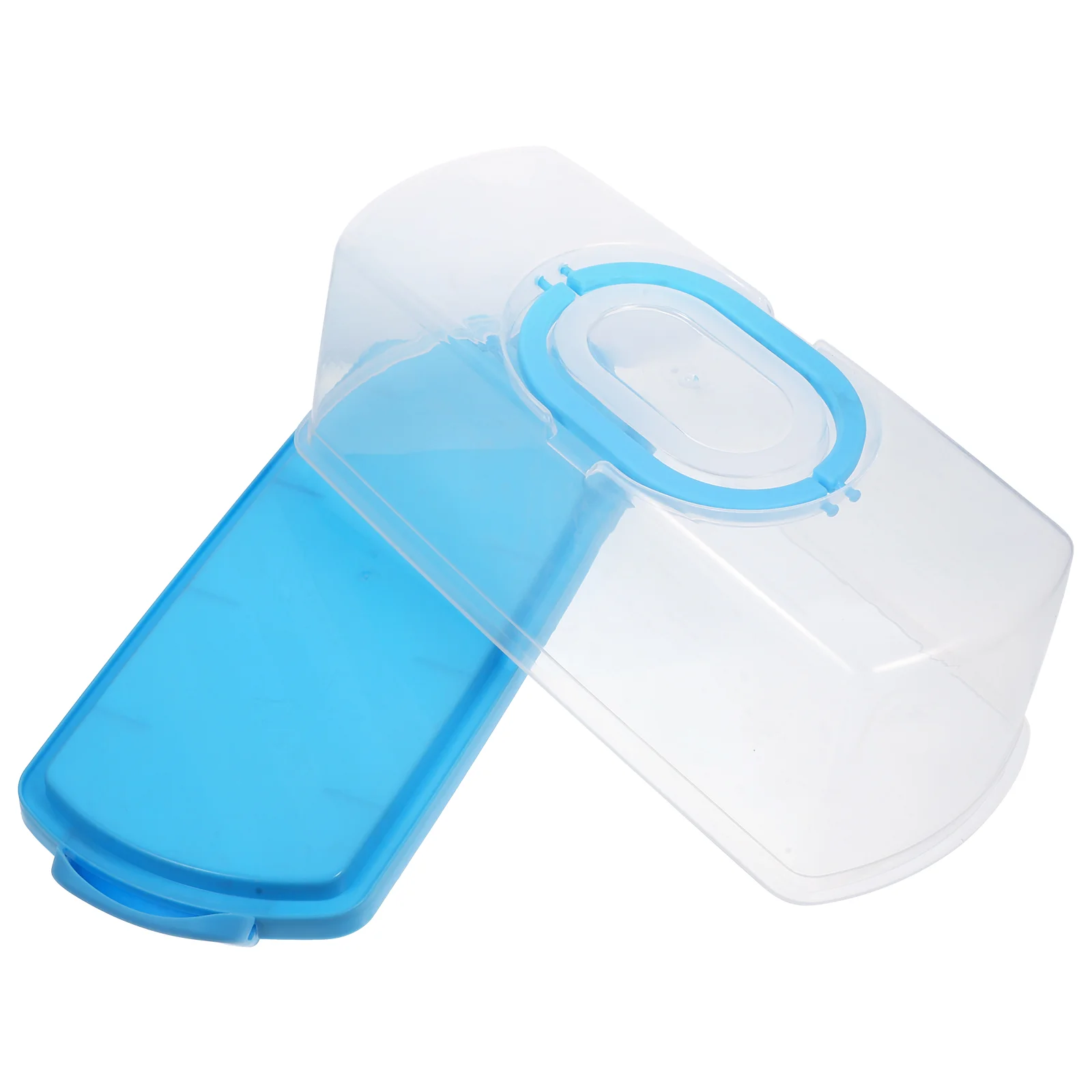 

Bread Box Portable Cake Cupcake Stand Rectangular Loaf Container Pp Carrier Lid Handle