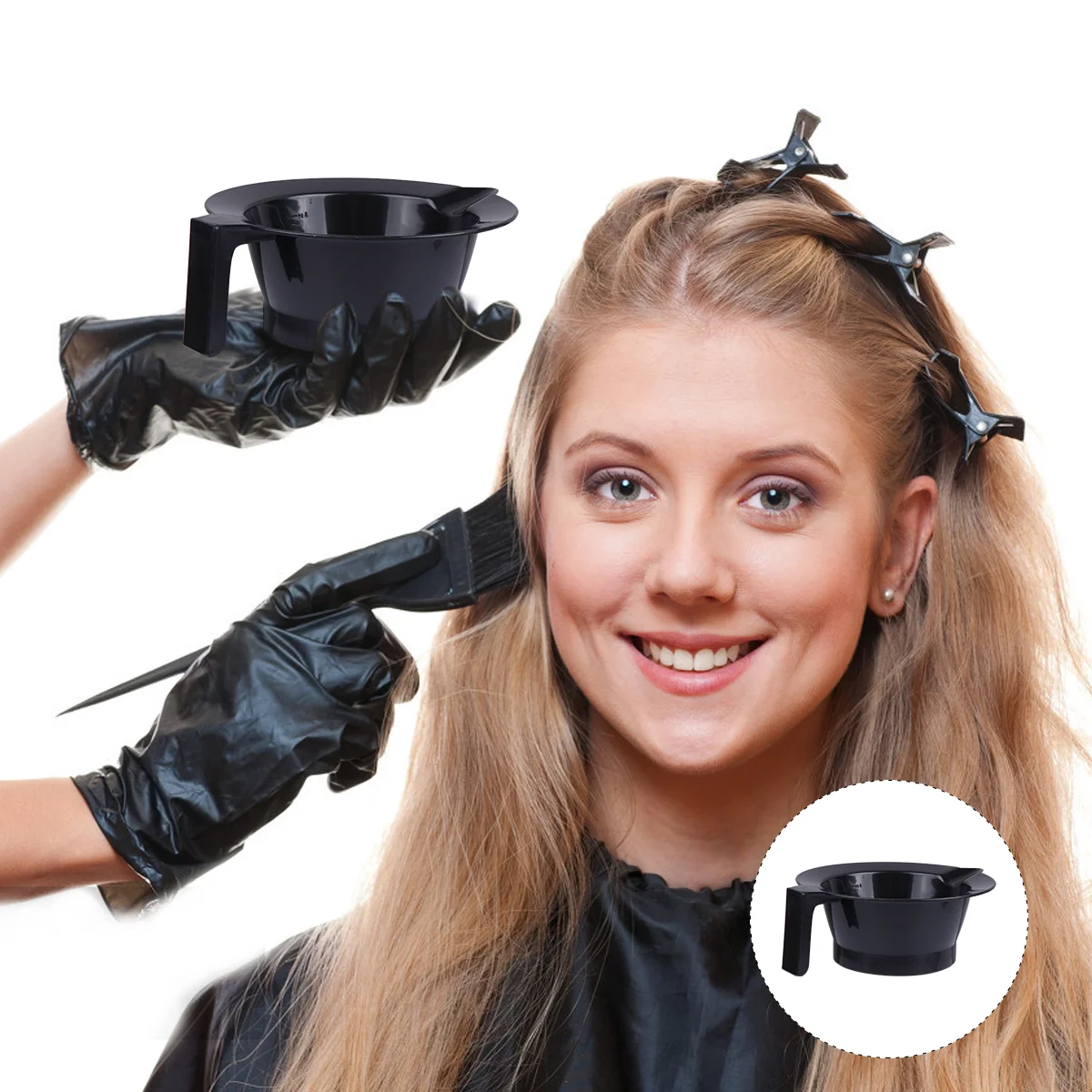 

Hair Bowl Color Mixing Tint Bowls Dye Coloring Set Salon Forhairdressing Bleaching Tools Brush Kittool Professional Handle Oil