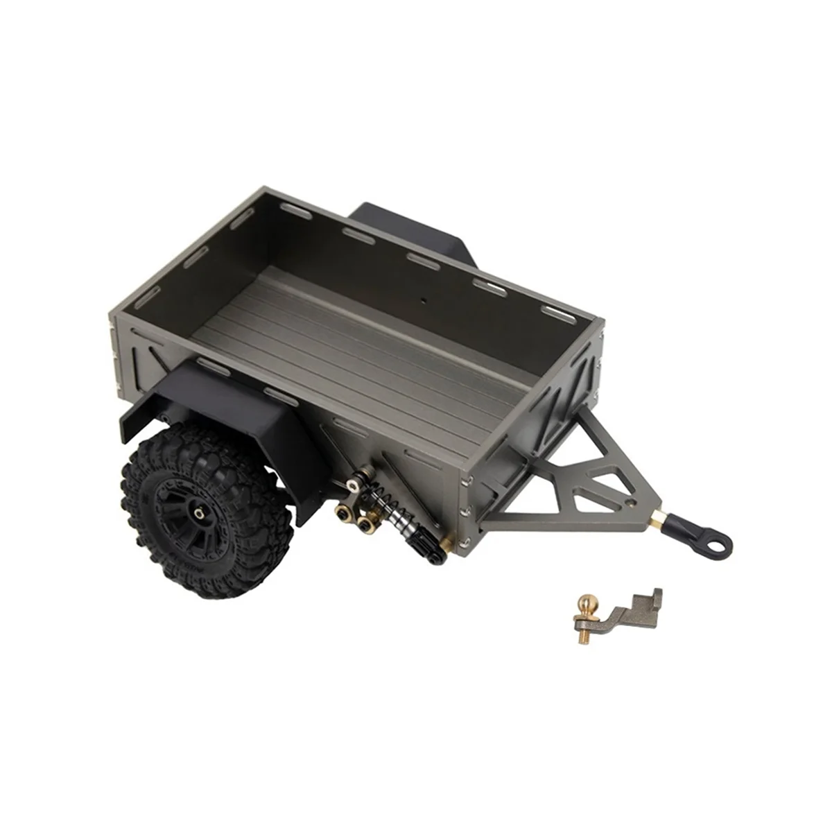 

Металлический прицеп, украшение для грузового автомобиля Traxxas TRX4M Axial SCX24 1/18 1/24 RC Crawler Car, запчасти «сделай сам», темный титан