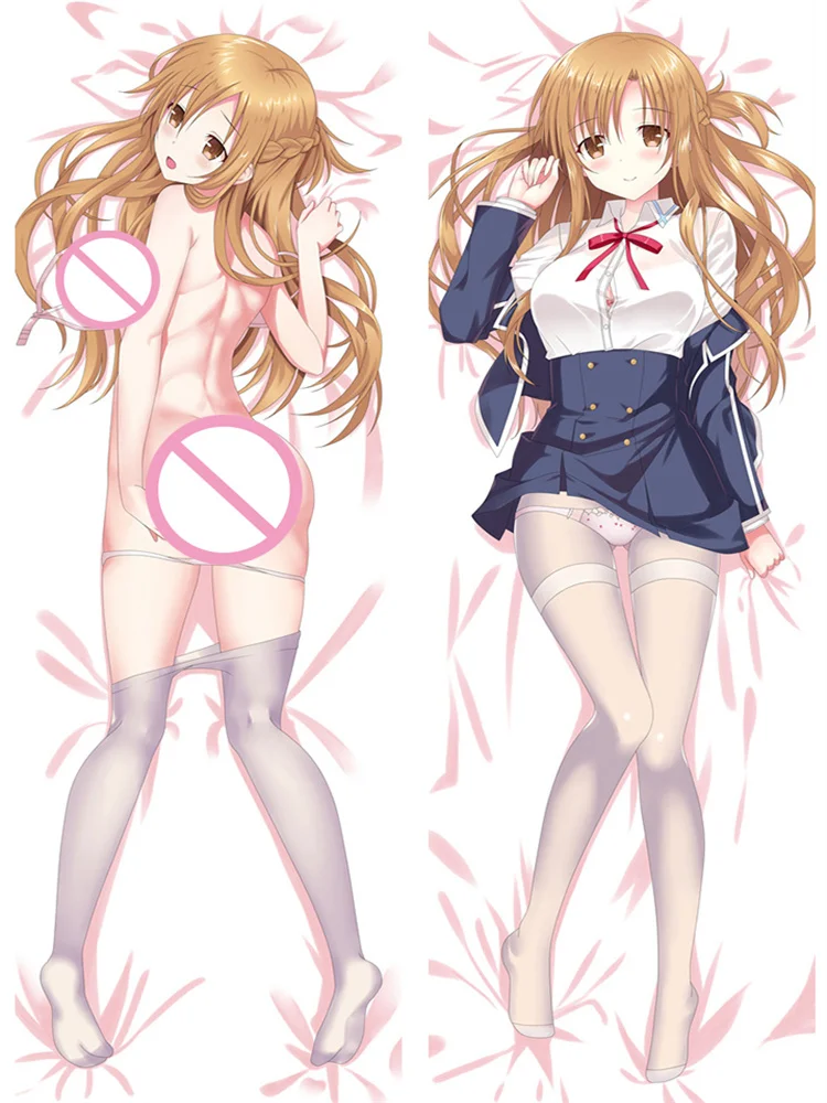 

Anime Sword Art Online SAO Dakimakura Yuuki Asuna Pillowcase DIY Custom Cushion Pillow Cover Bedding Hugging Body Pillow Case