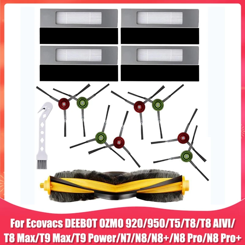 

IG-Main Side Brush HEPA Filter Replacement Parts For Ecovacs DEEBOT OZMO 920/950/T5/T8/T8 AIVI/N7/N8 Robot Vacuum Cleaner
