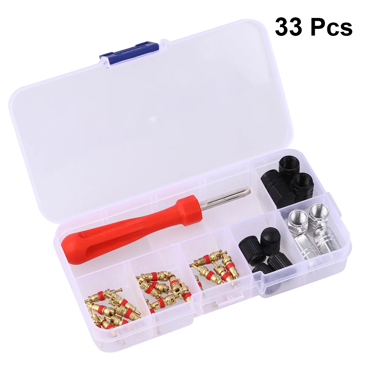 

33pcs Core Wrench Tire Mounting Removal Tool for Automobile Motorbike (Set 3) Kit replacing the valve without removing the