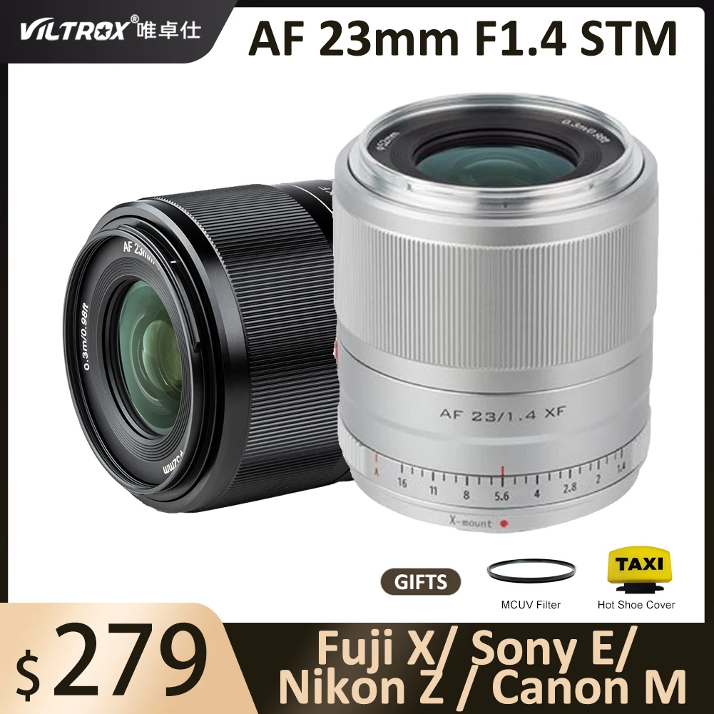 

VILTROX 23mm F1.4 APS-C AF STM Auto Focus Large Aperture Lens for Fuji Fujifilm X Sony E Nikon Z Canon M EOSM XT3 XT4 A6000 A7R