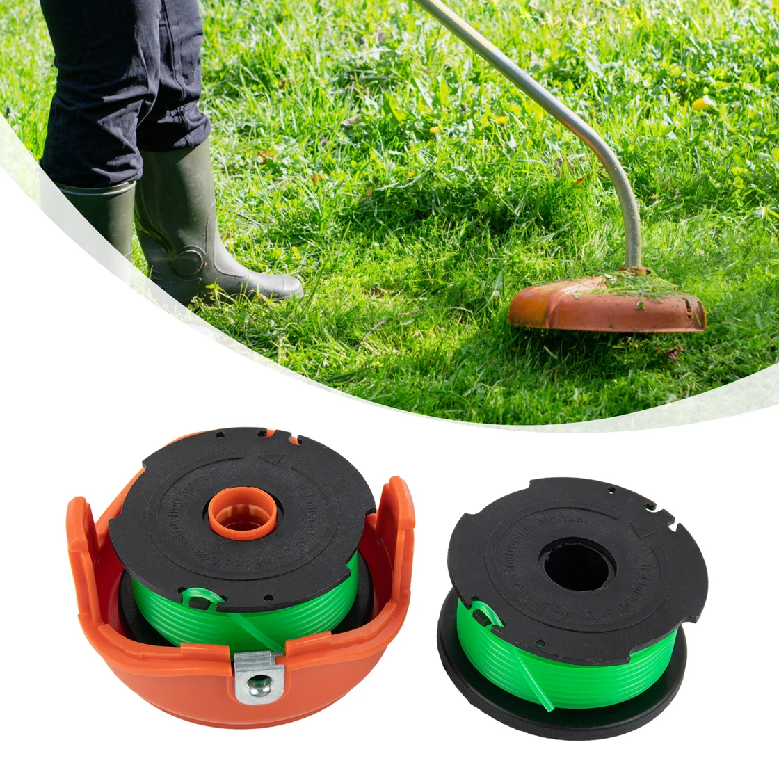 

6 Pack Trimmer Spool Line With 1 Cap Garden Power Tools Trimmer Replacement Accessories For A6482 GL7033 GL8033 GL9035