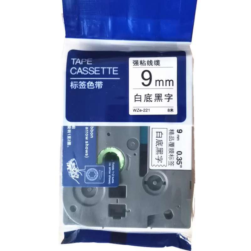 

Wholesale TZ printer ribbon TZ2-211/221/231/2-241 LAMINATED label tapes Compatible WZe-211 Wze-221 WZe-231 wze-241,wze-251