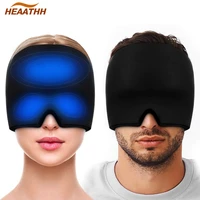 gel ice headache migraine relief hat cold therapy headache relief cap snug ice head wrap mask for puffy eyes tension sinus