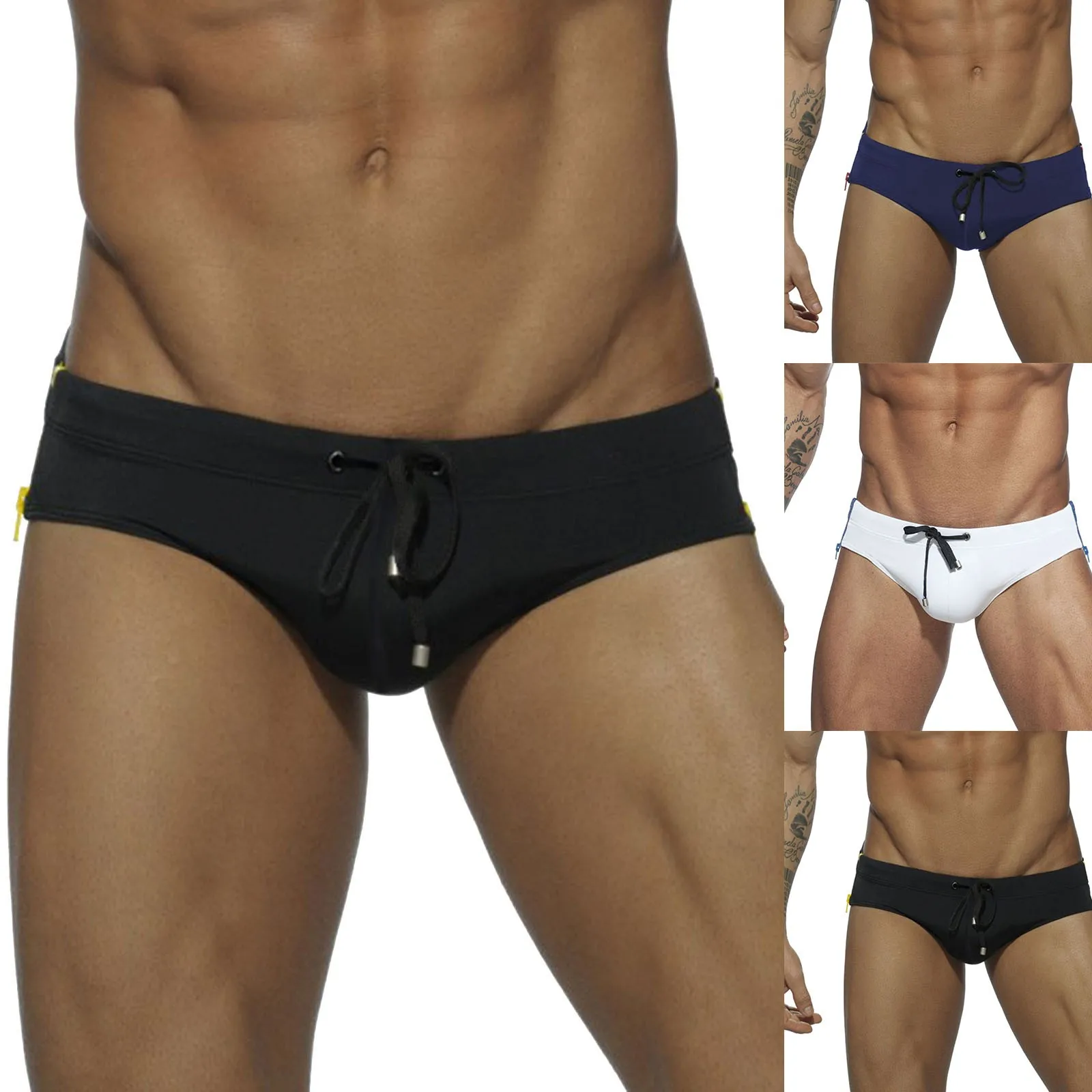 Мужские Двойные трусы сетчатые плавки с компрессионной подкладкой мужские