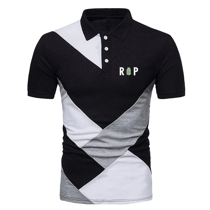 

2022 Juice WRLD Men's New Summer Polo Shirt Short Sleeve Stitching Color Sports Printing Shirt Business Trend Cotton Tops