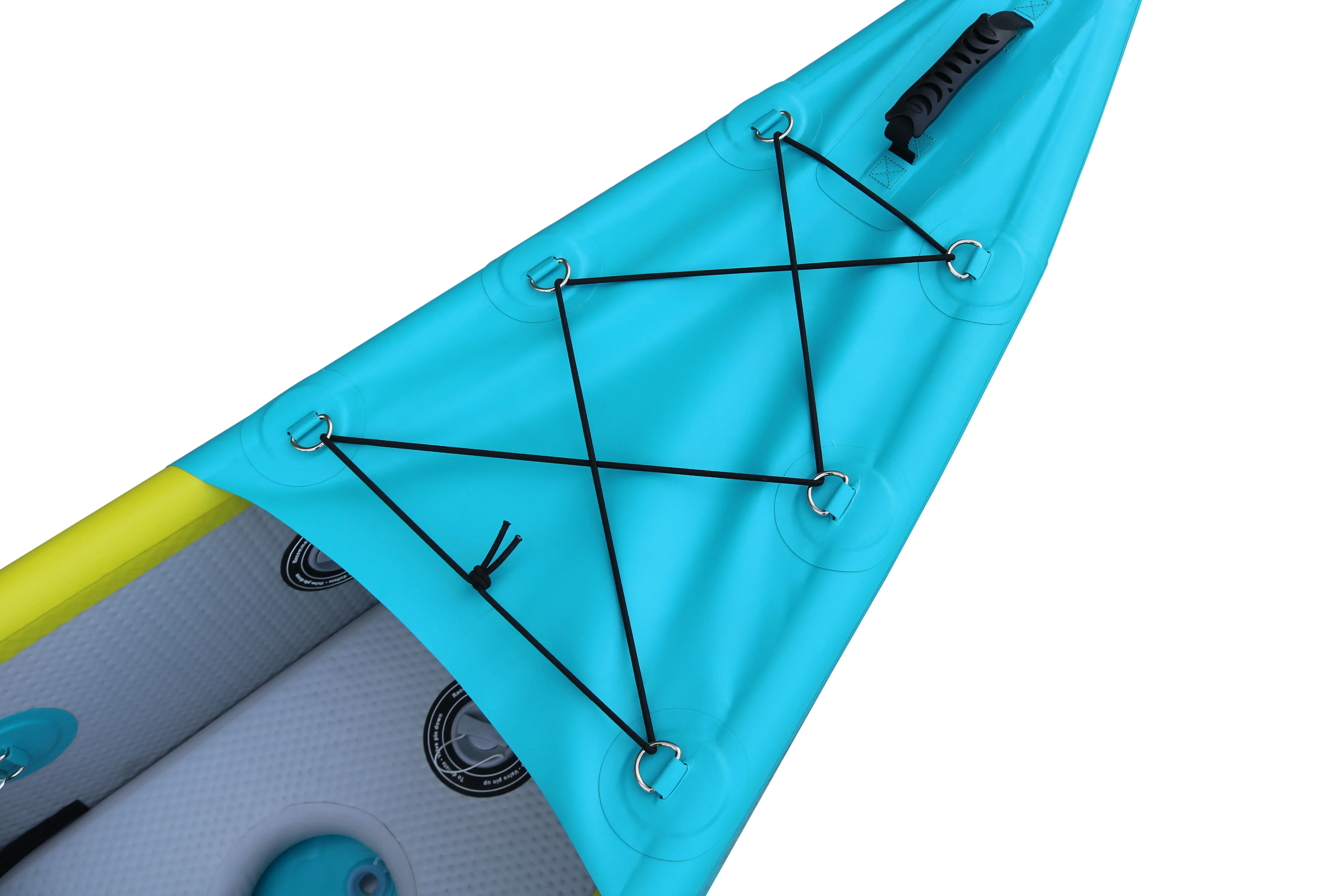 Синяя байдарка лодка Sit 2 взрослые принимают индивидуальный логотип надувная