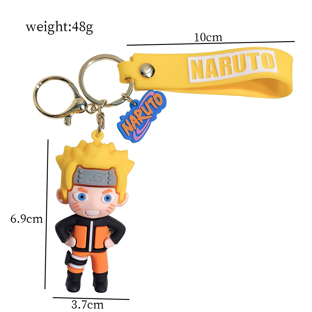 Anime Uzumaki Naruto Keychain PVC Bag Lanyard Accessories Uchiha Itachi Sasuke Cartoon Doll Female Kids Gift Wholesale images - 6