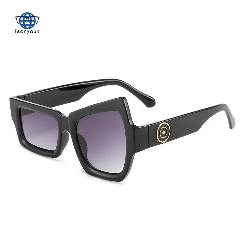 

Teenyoun New Sunglasses Luxury Brand Punk UV400 Ins Same Glasses Funny Eyebrow Lifting Sun Glasses Men