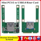 Плата расширения Mini PCI-E на USB 3,0, переходная плата PCI Express, переходник PCIE на USB, адаптер с винтовыми фитингами для ноутбука