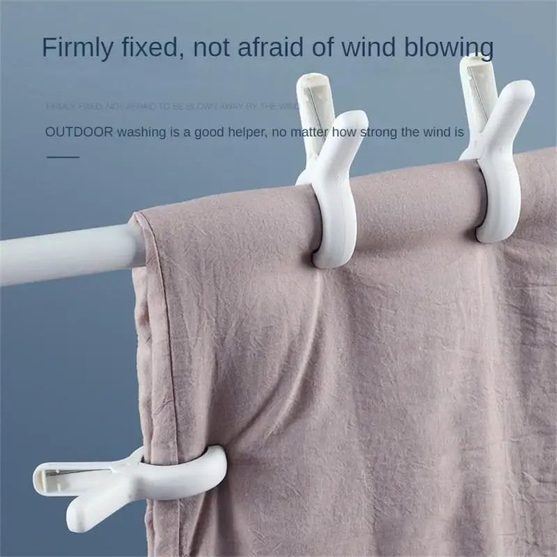 

Spring Clamp Durable Resist Strong Winds Clothes Pins Large Size Plastic Hanger Clips Quilt Clamp Holder Towel Clips Antislip
