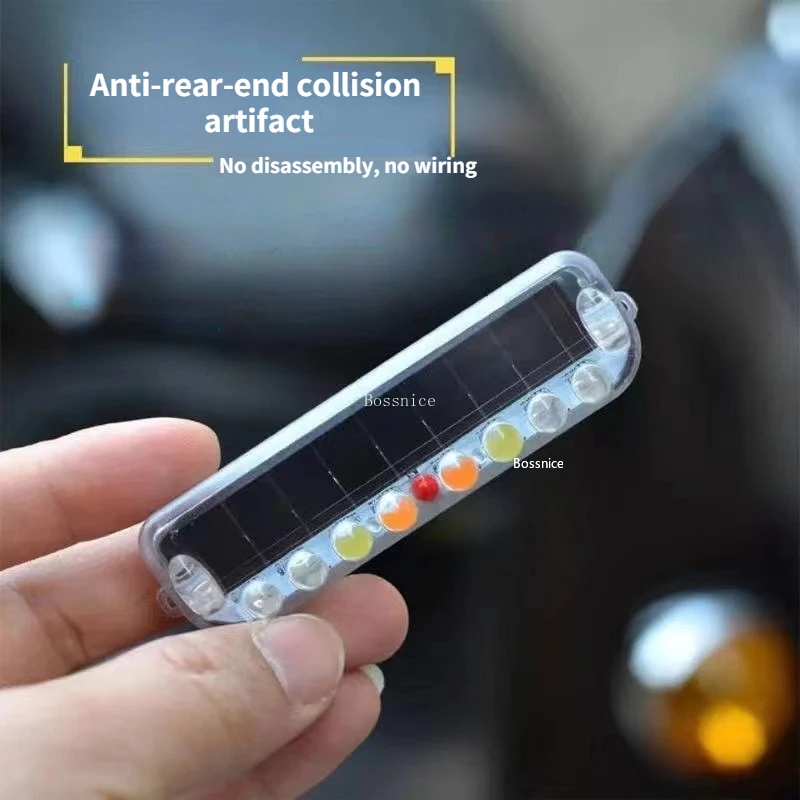 

Anti-rear-end Collision Light Solar Anti-collision Warning Net Tailbox Wiring Free Cargo Motorcycle LED Flash Breathing Light