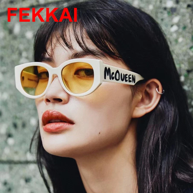 

Модные солнцезащитные очки FEKKAI для женщин и мужчин UV400 Винтажные Солнцезащитные очки Брендовые дизайнерские очки 2022 солнцезащитные очки в ...