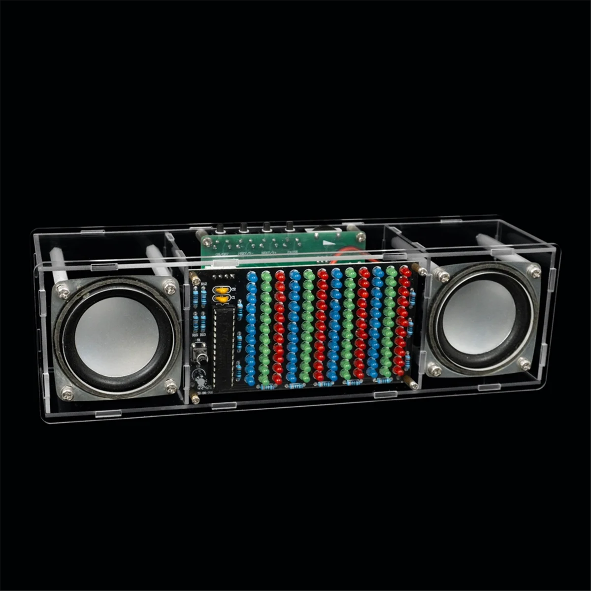Фото Набор для сборки Bluetooth-колонки T35C DIY: электронный LED-дисплей спектра музыки, двухканальный, для отработки пайки, динамик 3 Вт, усилитель 8002 №4