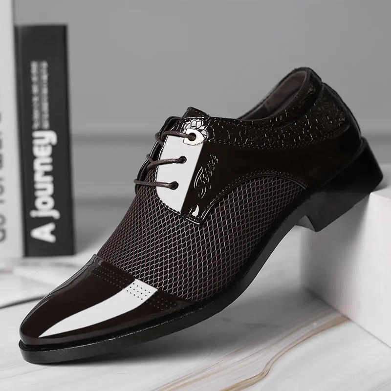 Fashion Slip on Men Dress Shoes Men Oxfords Fashion Business Dress Men Shoes New Classic Leather Men'S Suits ShoesZapatos Hombre