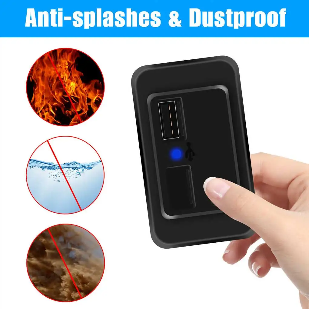 

Auto Charger Socket Self-locking Splashproof Power Outlet Charging Adapter