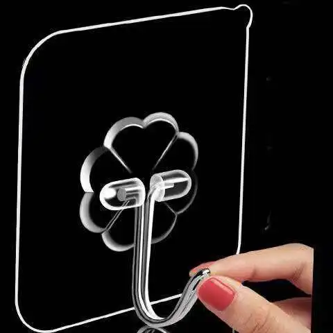 

Strong Transparent Hook Load-Bearing Thickened Seamless Punch-Free Hooks Kitchen Bathroom Wall Cabinet Storage Hanging Wholesale