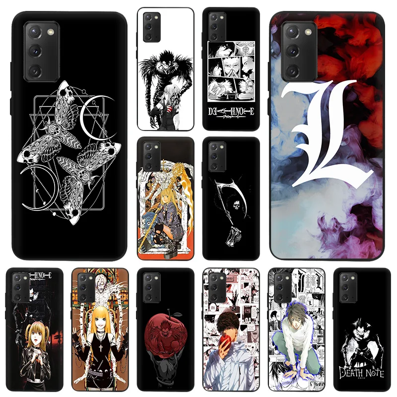 

Phone Case For Samsung S21 Plus S20 FE S10 Lite S9 Death Note Anime Black Soft Shockproof Cover For Galaxy Note 20 Ultra 10 9 8