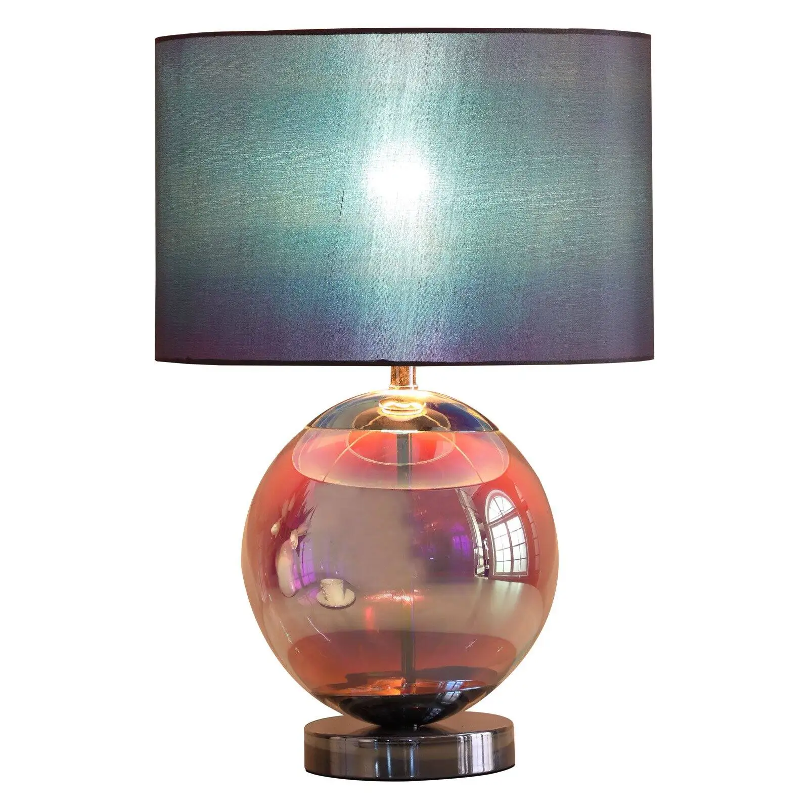 

18.75" In Artie Orb Irredescent Chrome Table Lamp
