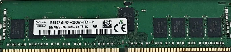 

RAM 16GB 2RX8 PC4-2666V-RE1-11 HMA82GR7AFR8N-VK 16GB memory