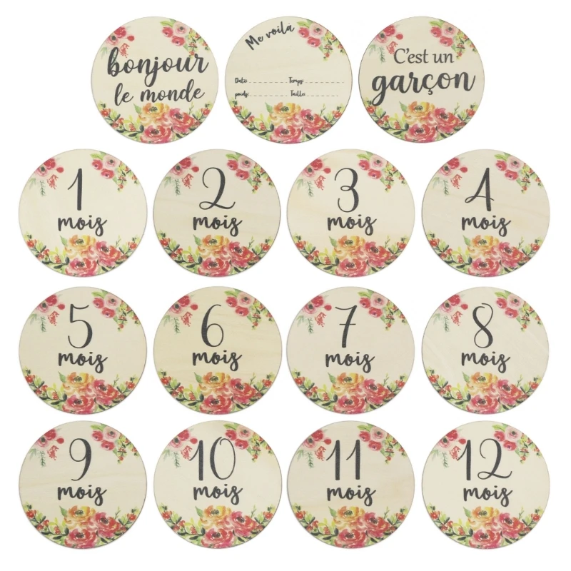 

6шт деревянные детские вехи карты подарок фото опора объявление о рождении знак подарок